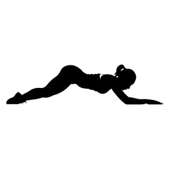 Fototapeta premium Female Push Up svg vector illustration