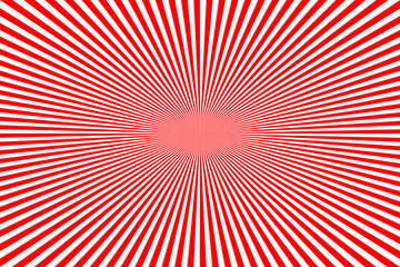 red Sunburst for the background. flag of japanese. The rising sun. White rays on red background.