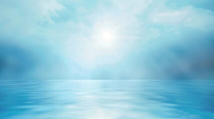 Obraz premium Smooth calm serene sky empty layout creative concept template outdoor freedom bright spiritual sky blue clean background : Generative AI