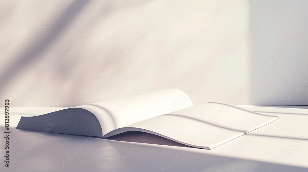 Poster clean page of magazine background mockup : generative ai