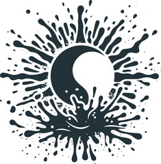 Stylish vector stencil featuring Yin and Yang