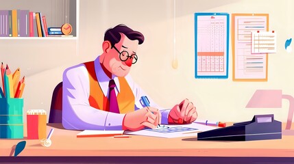 A day in the life of a Tax Accountant: Illustration of Aufgaben and responsibilities in the field of Accounting & Finance