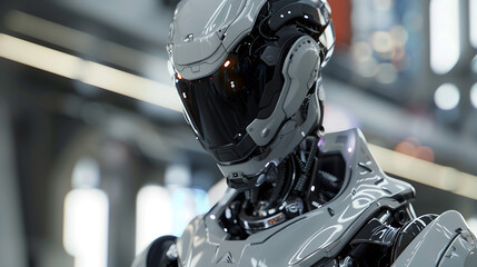 Fototapeta premium Cybernetic Chronicles: Exploring Humanity in a Digital Age