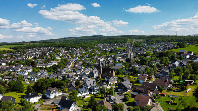 Wilnsdorfer Ortsansicht bei hervorragendem Wetter