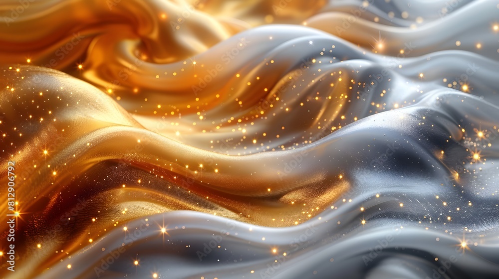 Poster shimmering metallic christmas abstract graphic with luxurious swirling compositions and elegant acce