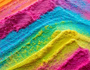 rainbow colored powder texture close up macro