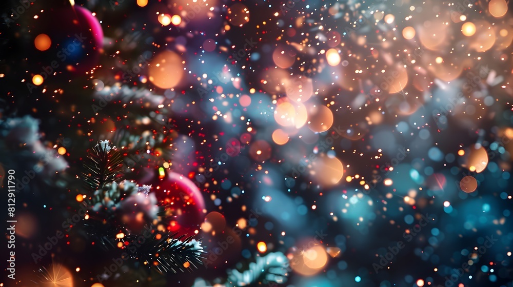 Poster mesmerizing of lights and sparkle for the joyous new year 2025