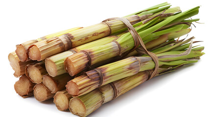 Fototapeta premium sugar cane cut on white background