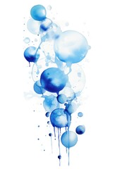 Abstract art of blue water bubbles flowing upwards, creating a fresh, dynamic look.