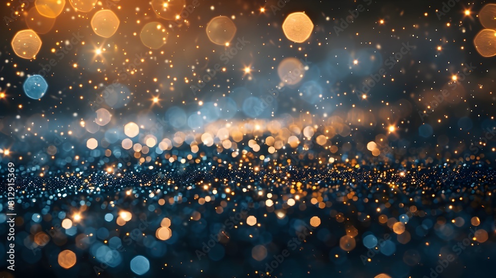 Poster dazzling fireworks and glimmering bokeh lights usher in the new year 2025