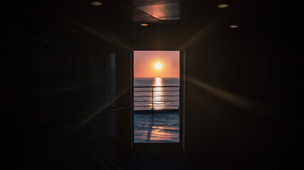 beautiful sunrise over the sea 