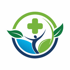 A logo for health supplements vector artwork illustration