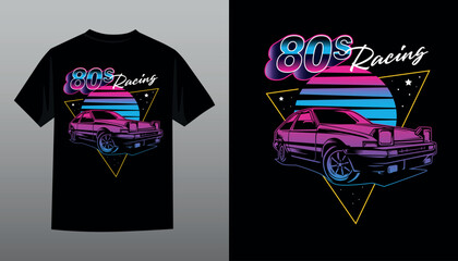 illustration vector graphic of Japanese iconic racing car perfect for streetwear t-shirt design print