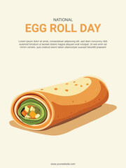 National Egg Roll Day background.