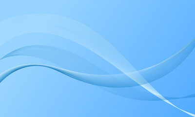 blue light soft lines wave curves on gradient abstract background