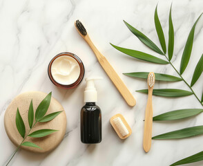 Natural beauty products skin care and bamboo toothbrush eco friendly product