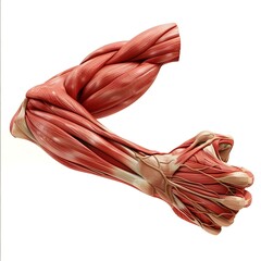 D Model Illustrating Human Arm Muscles Biceps and Triceps in Isolation - obrazy, fototapety, plakaty
