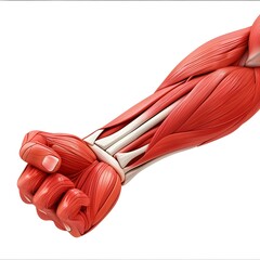 Highly Detailed D Model of Human Arm Muscles in Isolation - obrazy, fototapety, plakaty