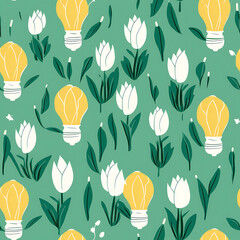 Bulb seamless, the beauty of design for many different graphic works.