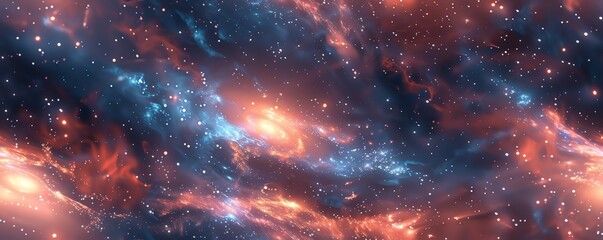 Capture the allure of a distant galaxy with photorealistic CG 3D art featuring sleek, futuristic technologies intertwined with a captivating romantic story under a starlit sky