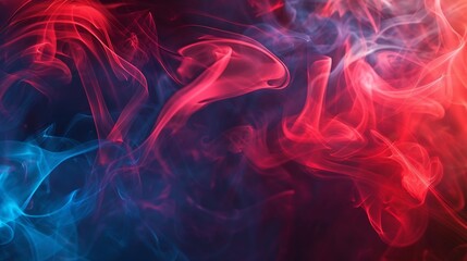 Cool and creative Ultra Hd Blue and Red smoke background for logos texture and poster : Generative AI