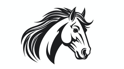 Fototapeta na wymiar Horse head profile graphic logo template vector ill