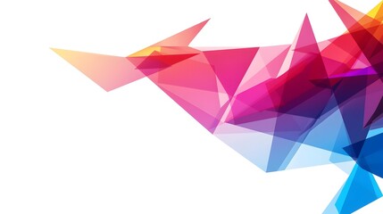 Obraz premium Vibrant Geometric Abstract Background with Bold Angular Shapes and Sharp Edges in Modern Flat Design Style