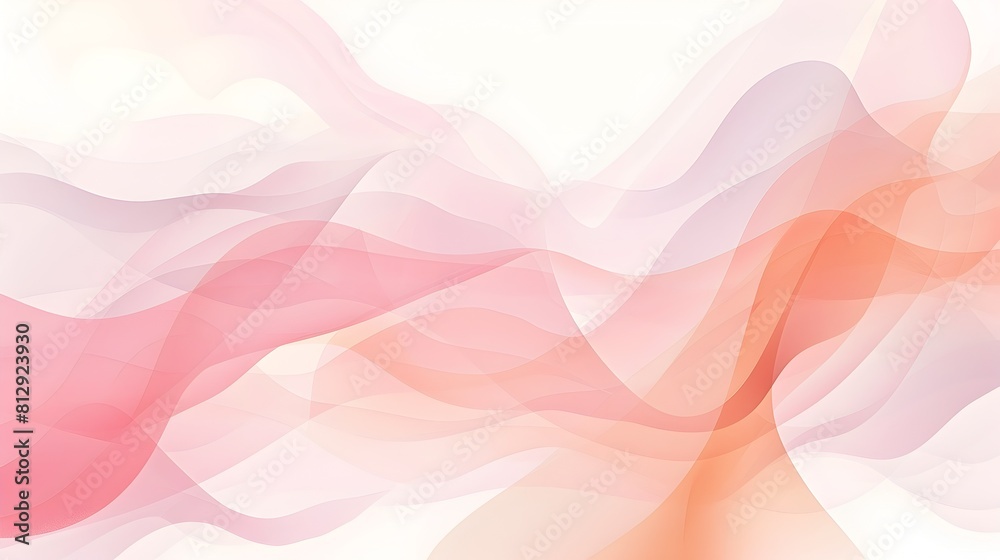 Poster fluid abstract geometric shapes in soft pastel hues with minimal background for elegant digital art 