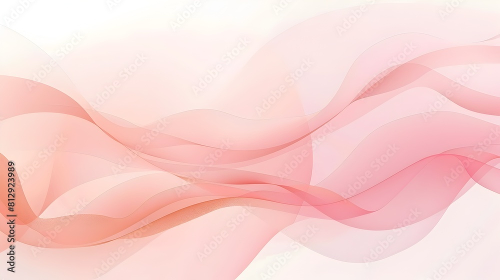 Leinwandbilder fluid and organic abstract shapes in soft shades of pink and peach with minimal asymmetrical composi