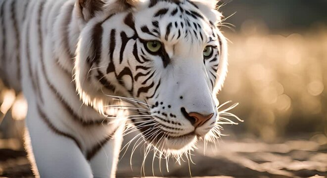 White Bengal tiger.