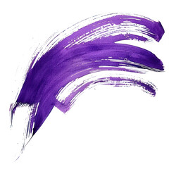 Dark purple ink brush stroke, Dark purple brush splashes isolated on transparent png.	