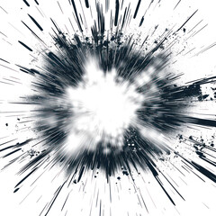 Stunning dynamic streaks explosion  isolate on transparent png.
