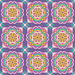 Seamless pattern decorative, flower pattern in vintage mandala style for tattoos, fabrics or decorations and more	