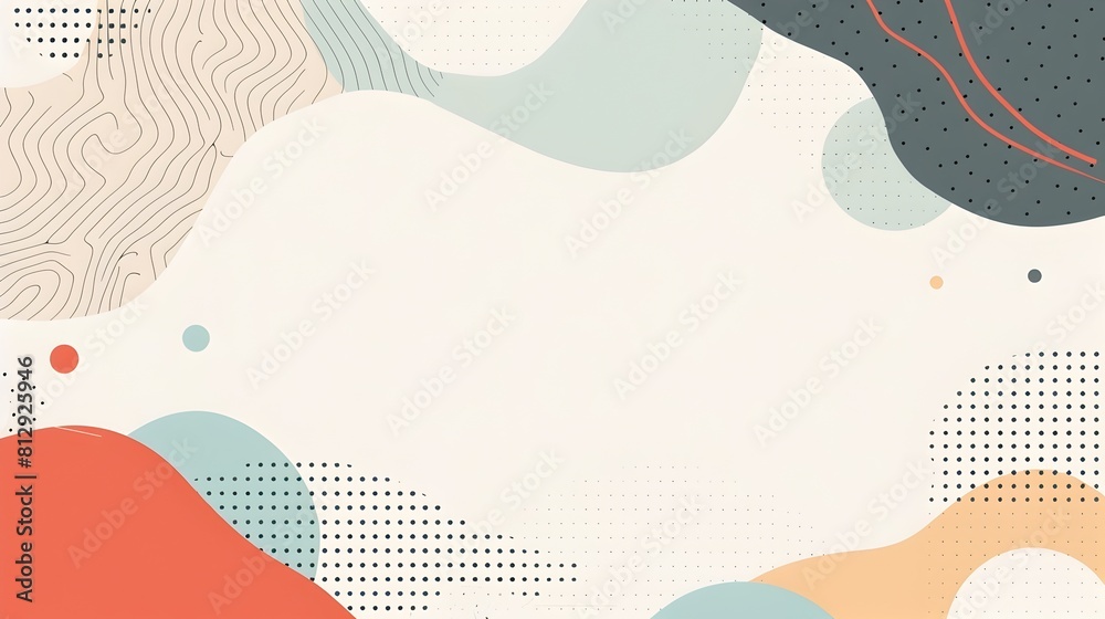 Leinwandbilder soft and geometric abstract background with minimalist copyspace for creative digital designs and vi