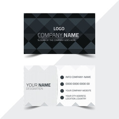 Fototapeta premium Modern Business Card, REALISTIC BUSINESS CARD MINIMAL BUSINESS CARD Black and gold creative business card template. Modern Business Card - Creative and Clean Business Card Template.