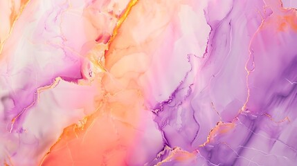 Smooth marble photography backdrop light pink purple and orange hue abstract background surface for...