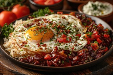 Egg fried rice professional advertising food photography