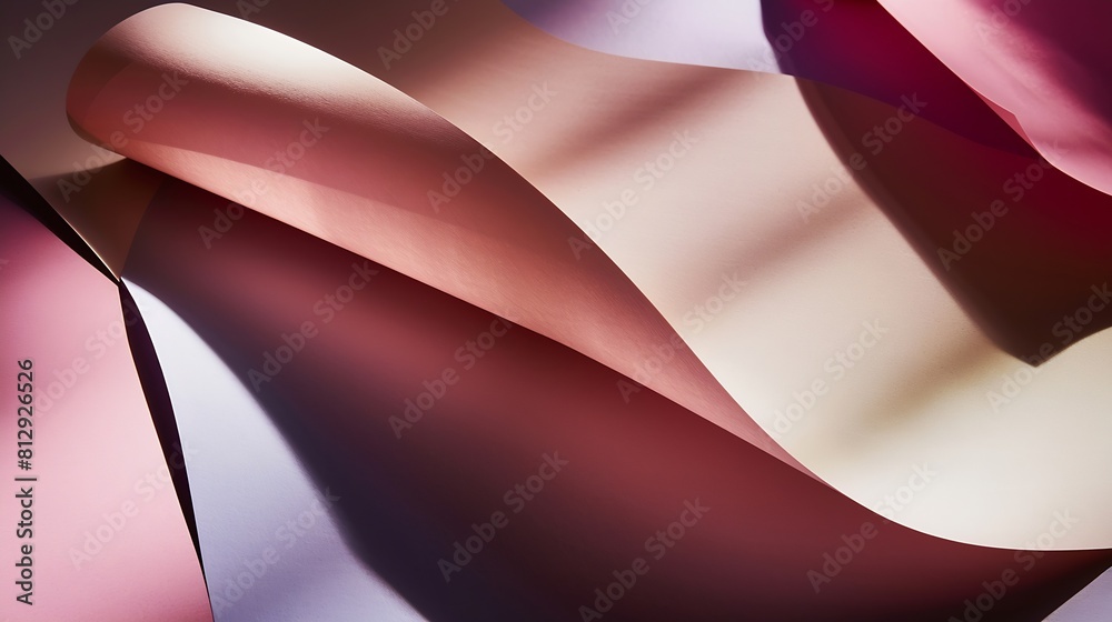 Poster Creative layout of paper sheets with shadows : Generative AI