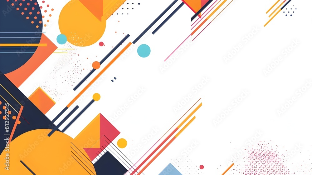 Leinwandbilder captivating geometric abstract layout with negative space for copywriting