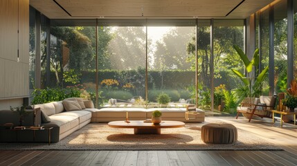 Modern residential, hotel, and homestay interior spaces