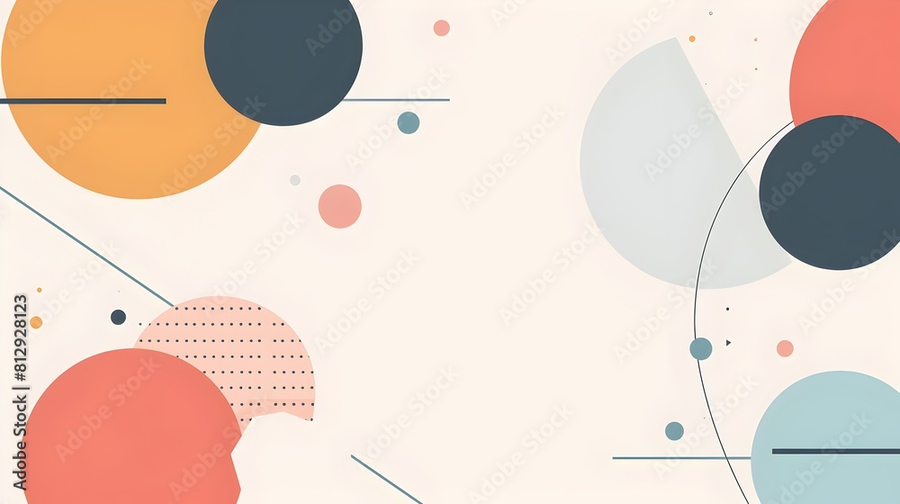 Leinwandbilder elegant geometric abstract background with minimalist shapes and ample copyspace for text overlay