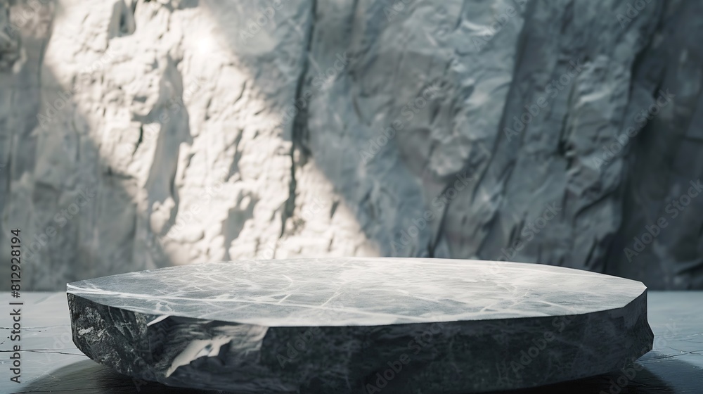 Aufkleber empty natural stone product display background or blank cosmetic podium platform stage background fo