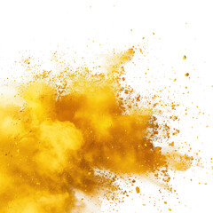 Abstract colored yellow powder, dirt cloud explode smoke cloud, a soft dust explode cloudy on...