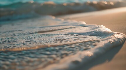 Naklejka premium sand and Caribbean sea : Generative AI