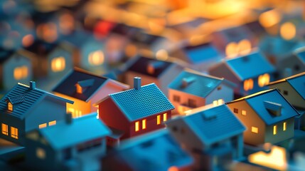 real estate investment concept buy house location energy efficiency rating and property value Real estate online on virtual screens home search land price property tax real estate mark : Generative AI