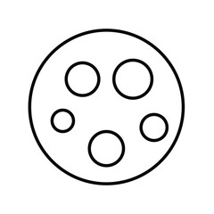 moon  with white background vector stock illustration