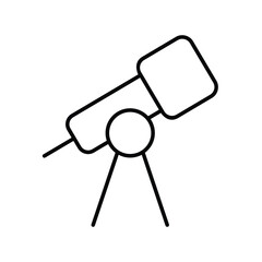 telescope  with white background vector stock illustration