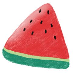 red watermelon isolated on white