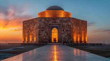 The Mausoleum of Khoja Ahmed Yasawi in Kazakhstan an unfinished large mausoleum that is one of the...