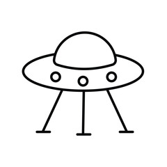 Ufo  with white background vector stock illustration